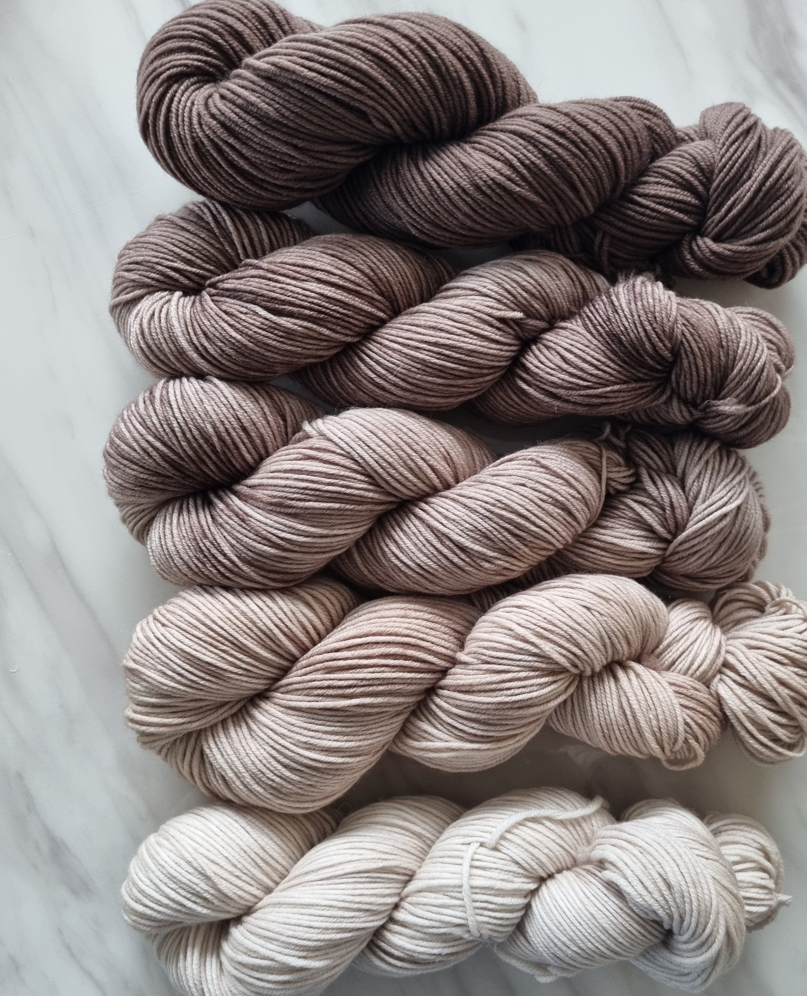 Beige to Brown - DK 100% s/w merino