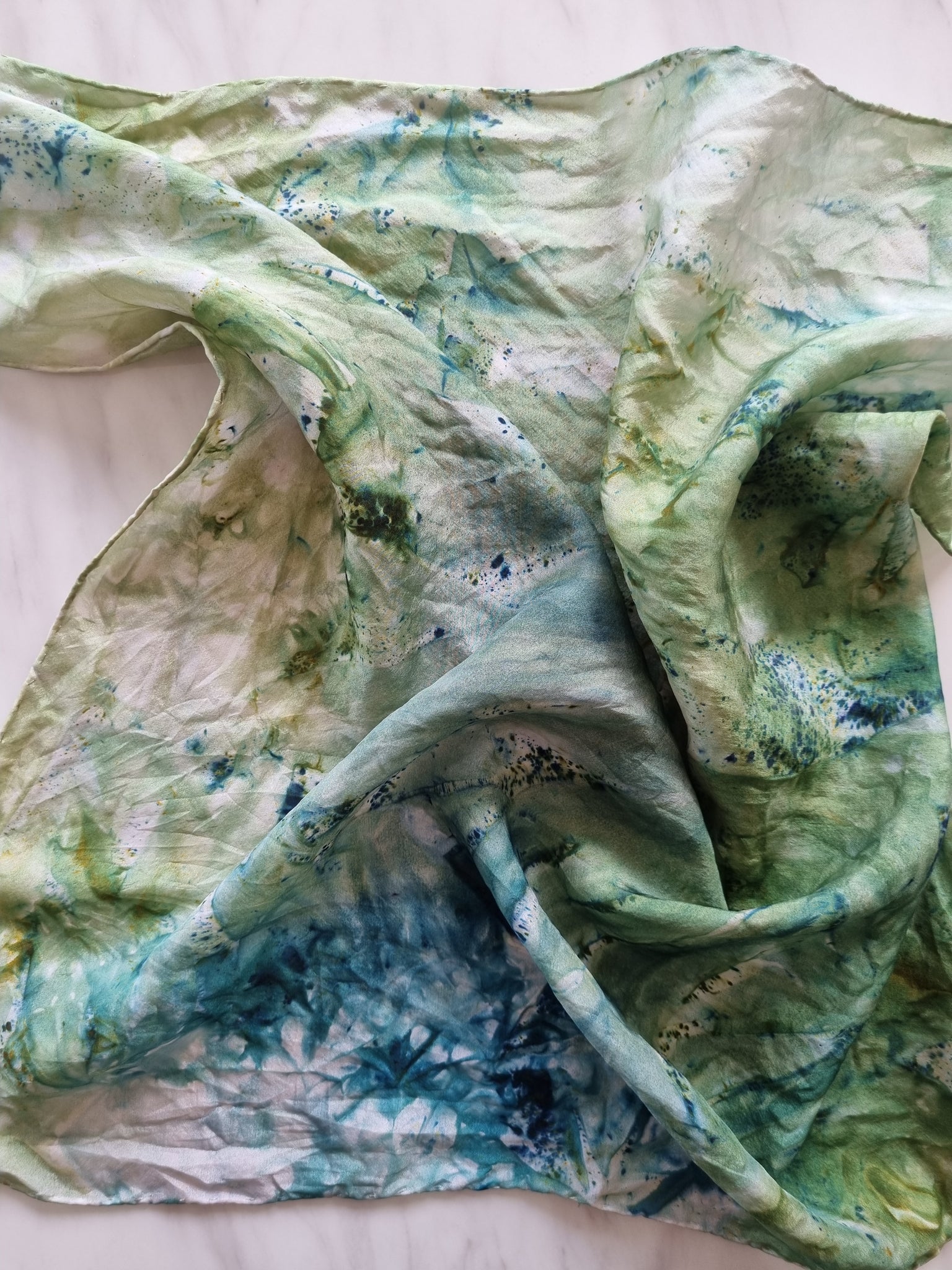 Silk Scarf - Greens