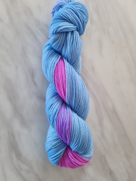 Blue/Pink Assigned Pooling - Marmalade Twist Sock