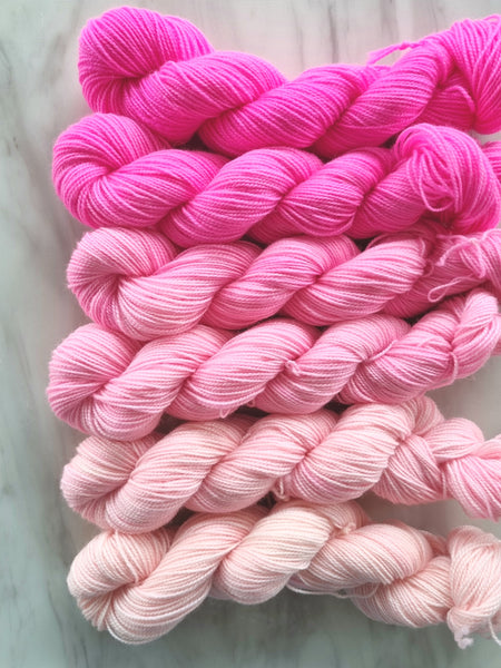 Pink Fade - Bluefaced Leicester 4ply