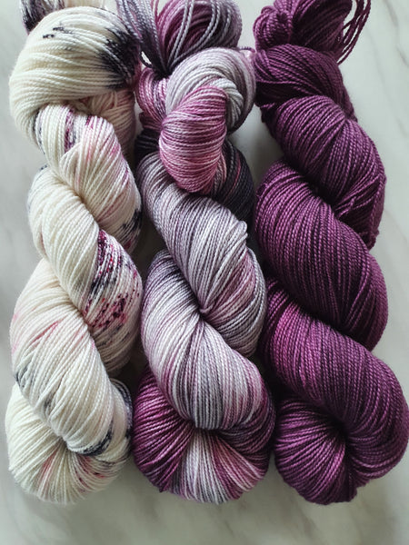 Black Cherry 3 Skein Fade  - Marmalade Twist Sock