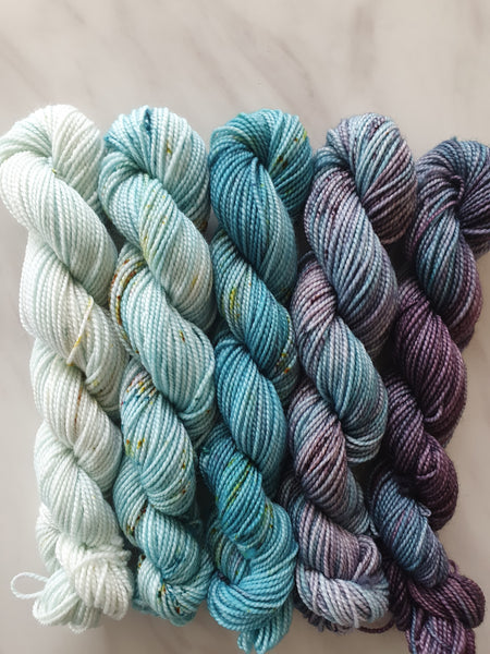 Teal Speckled Fade - Mini Set of 5